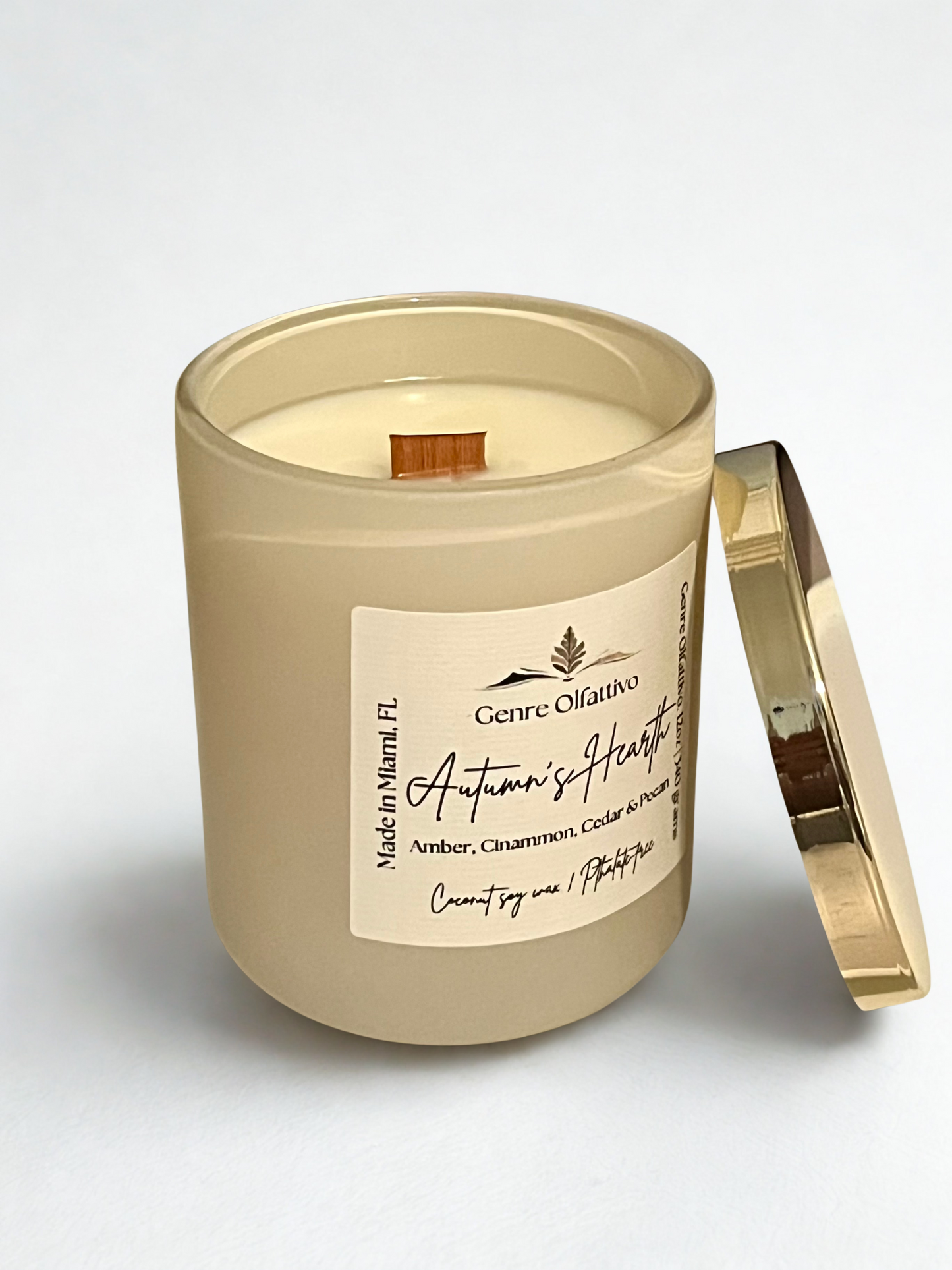 Autumn’s Hearth 11oz Beige Jar: Apple, Cinnamon, Cedar & Pecan