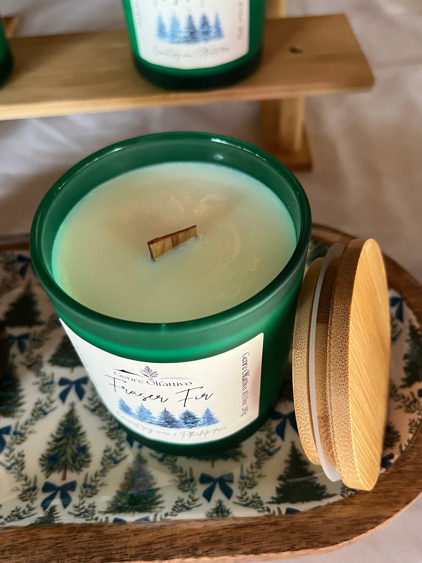 Christmas in July Sale | Fraser Fir – 10oz Amber Cypress, Evergreen and Moss Candle
