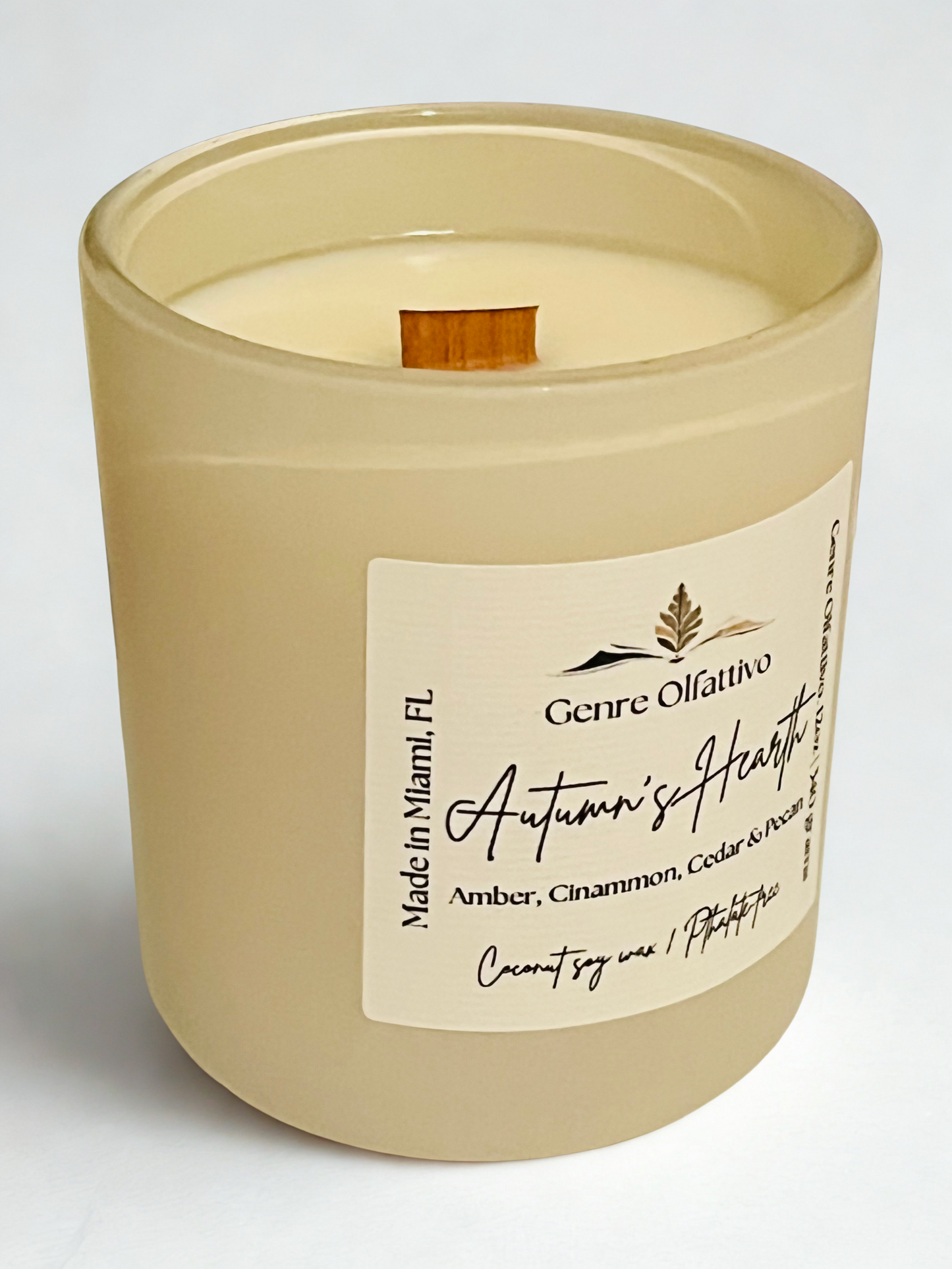 Autumn’s Hearth 11oz Beige Jar: Apple, Cinnamon, Cedar & Pecan