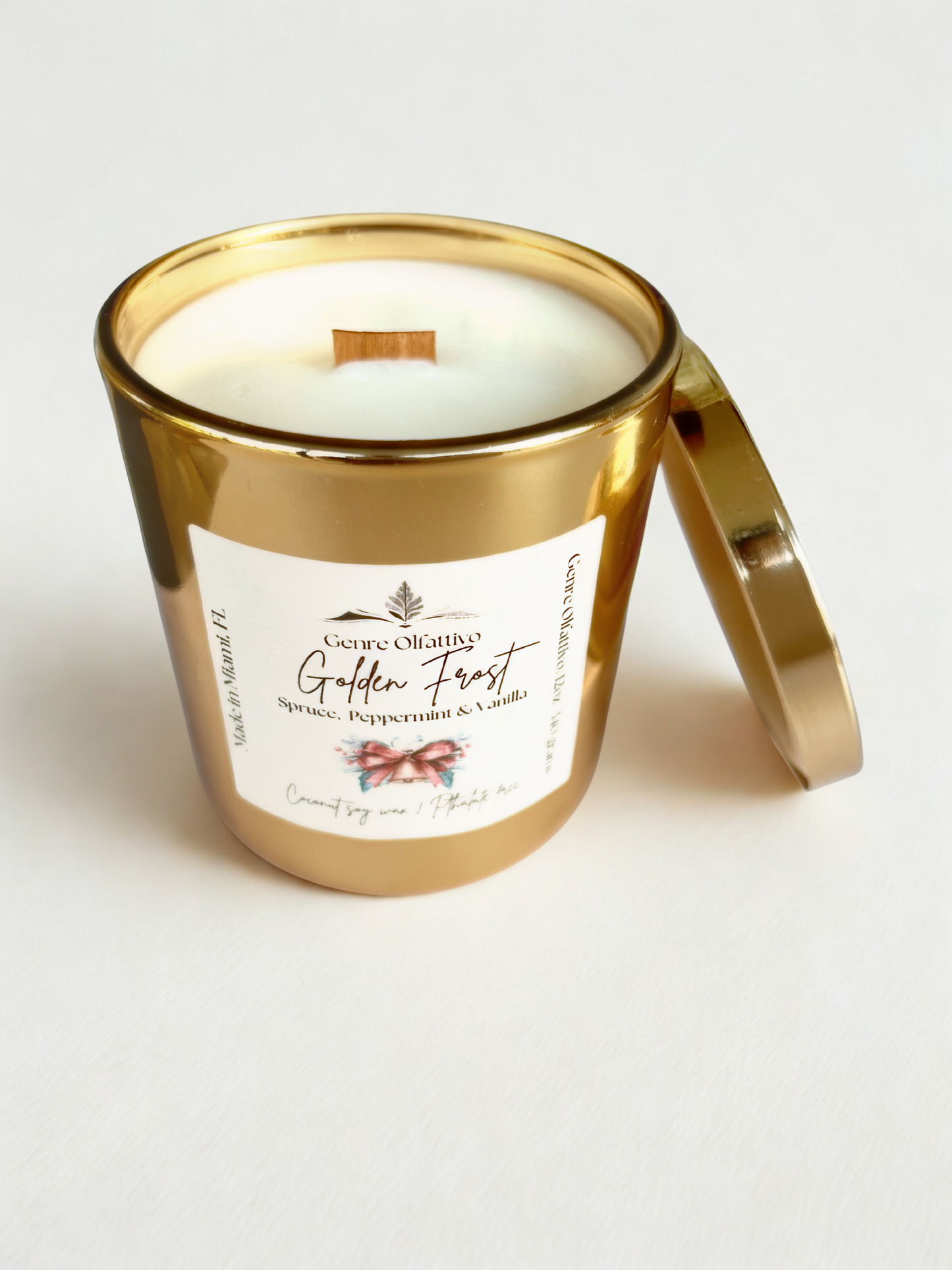 Golden Frost — 12 oz Wood Wick Candle