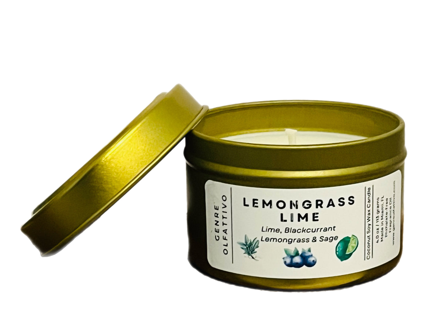 Lemongrass Lime 4oz Travel Candle