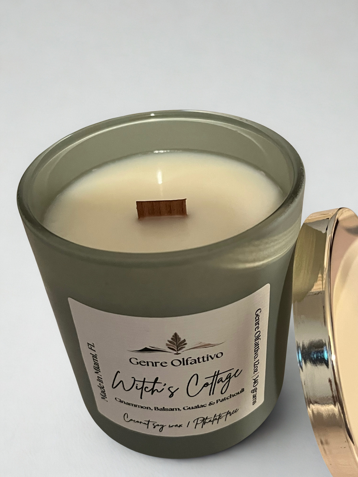 Witch’s Cottage 12oz Sage Jar: Cinammon, Guaiac, Balsam & Patchouli
