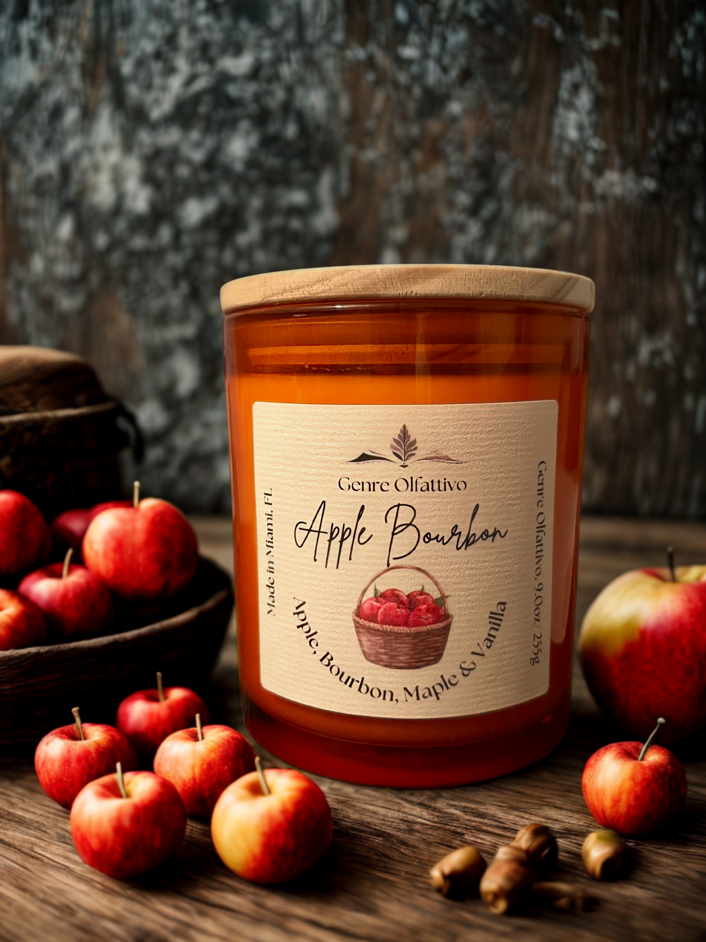 Apple Bourbon: Orange 10oz Candle