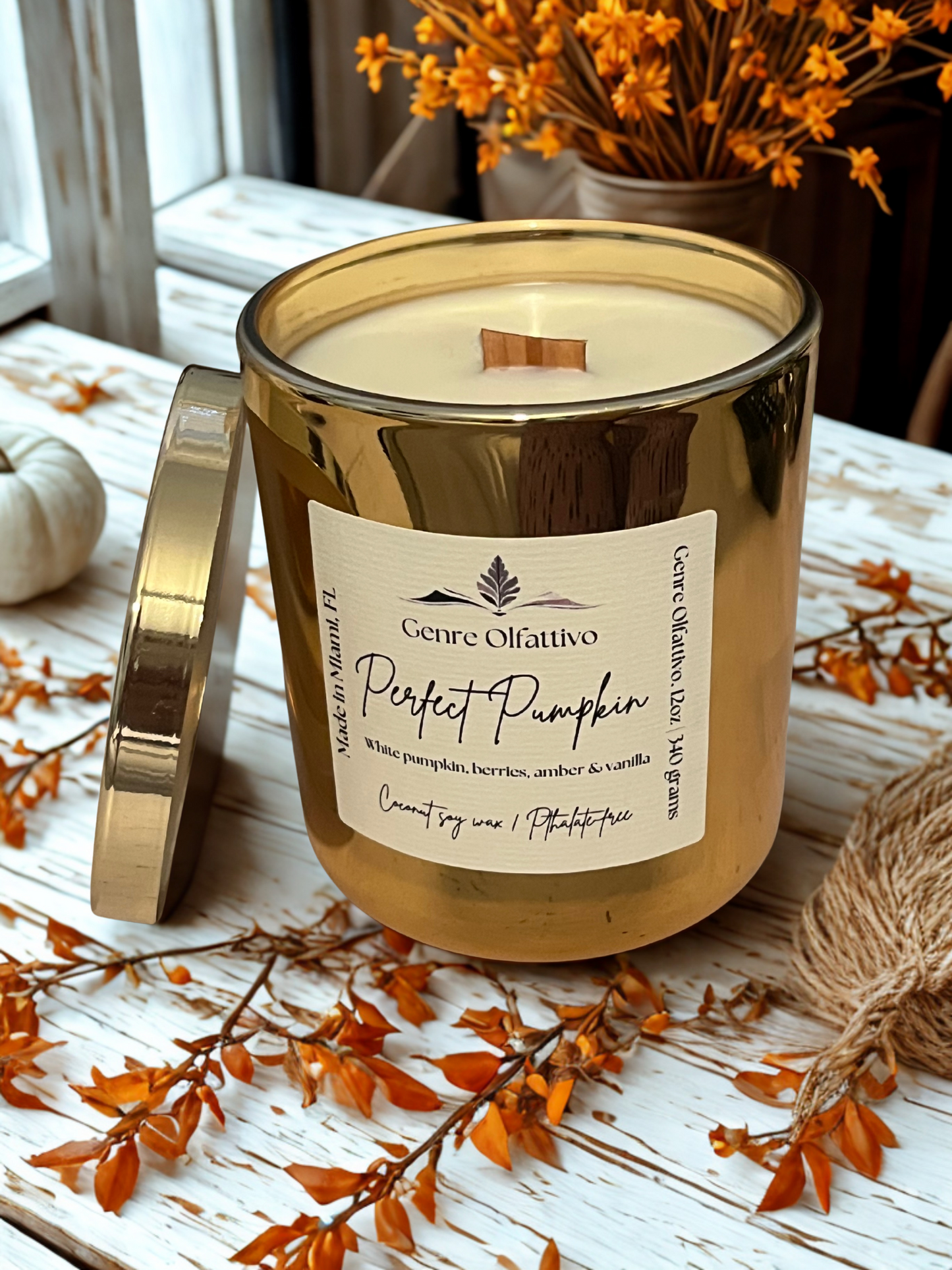Perfect Pumpkin 12 oz Gold Vessel