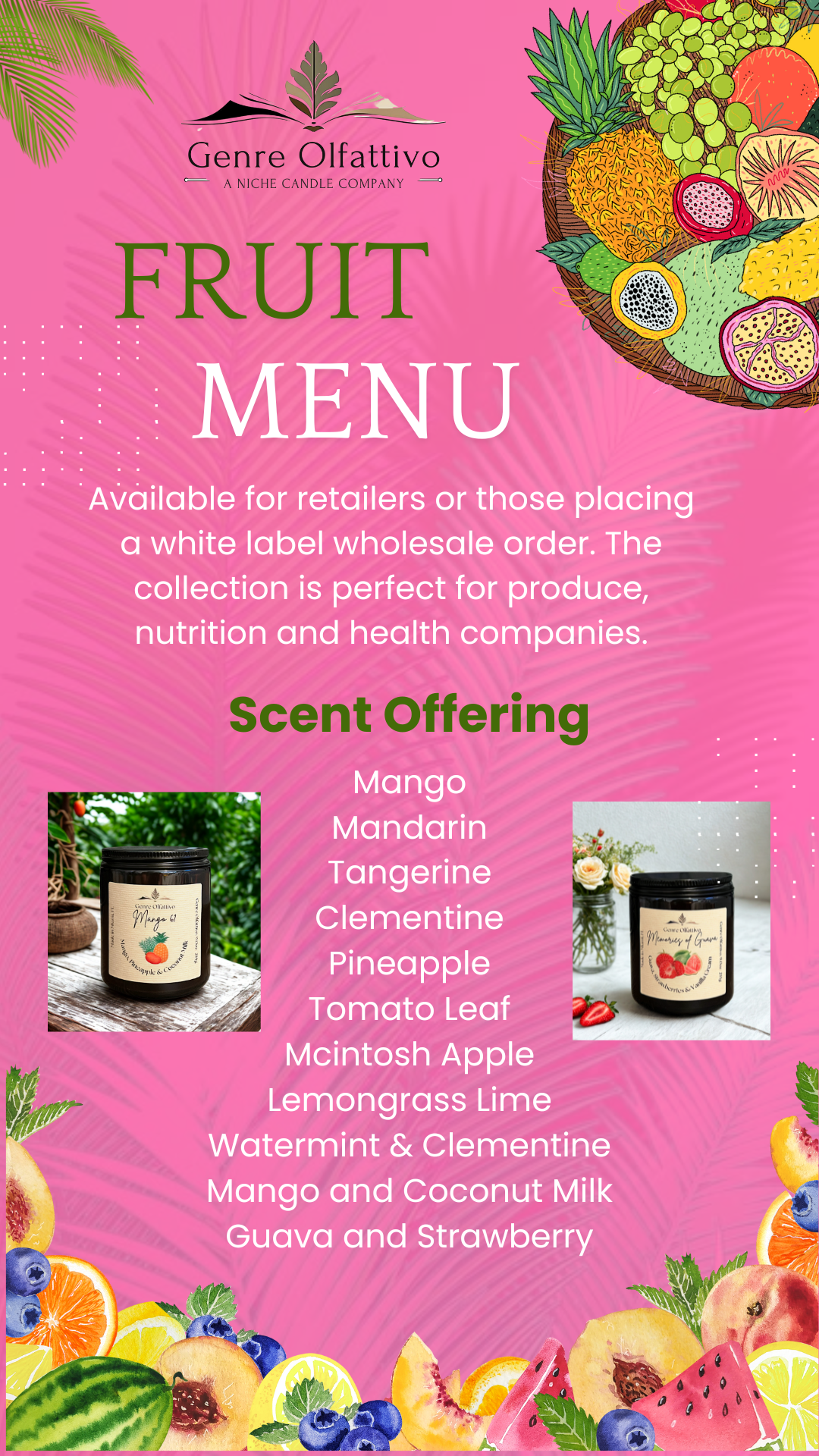 6 Fruit Fragrance Samplers Wholesale