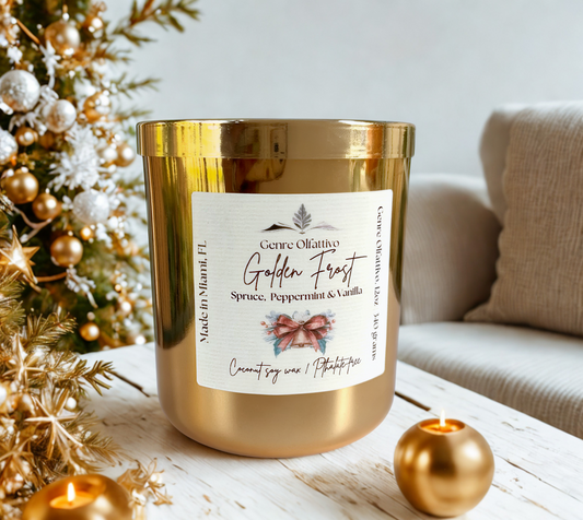 Golden Frost — 12 oz Wood Wick Candle