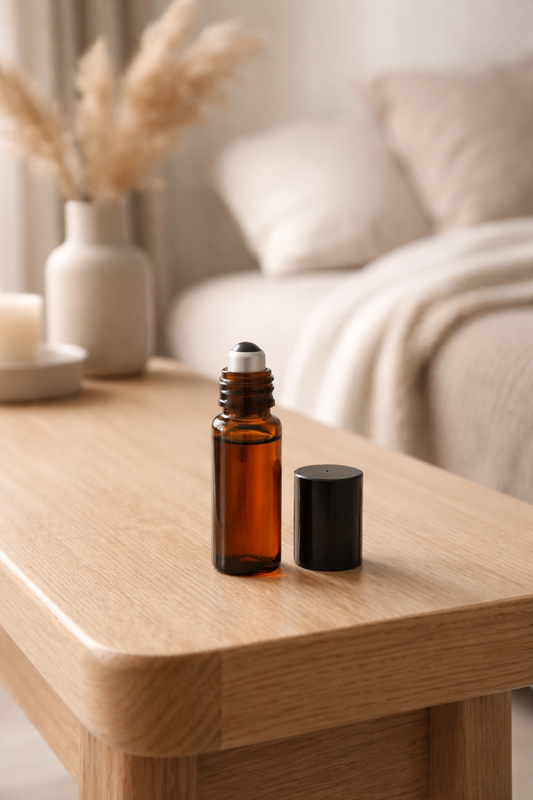Meditative Fragrances: Oil Based Roll On Perfume 5ml Amber Bottle