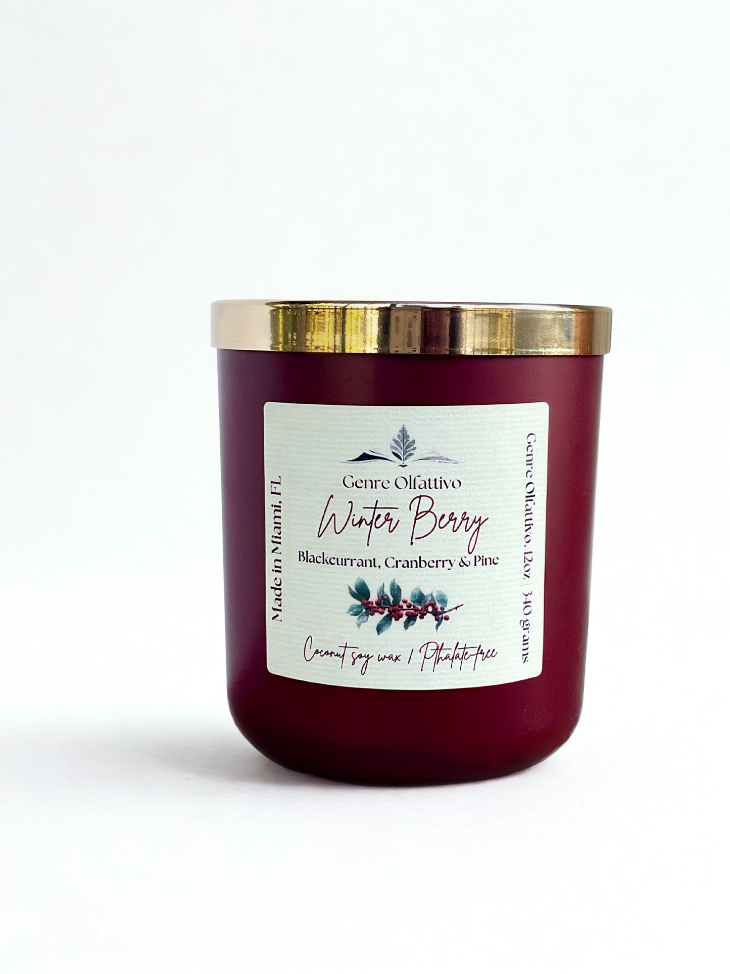 Winter Berry — 12 oz Wood Wick Candle