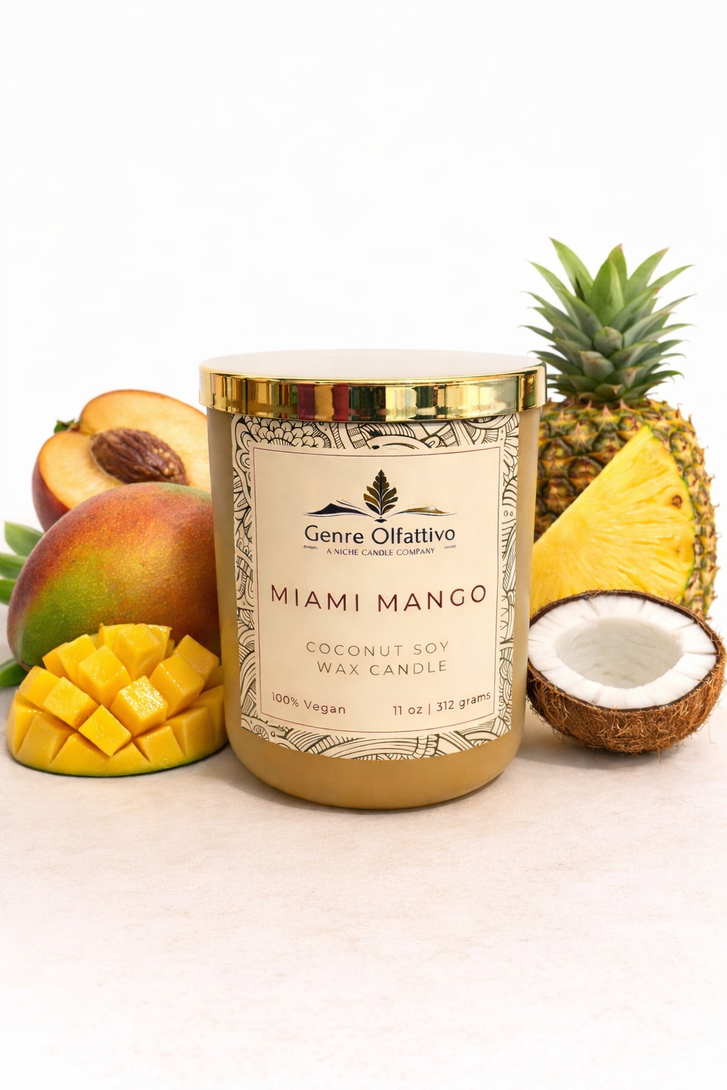 Miami Mango 12oz Luxury Yellow Jar
