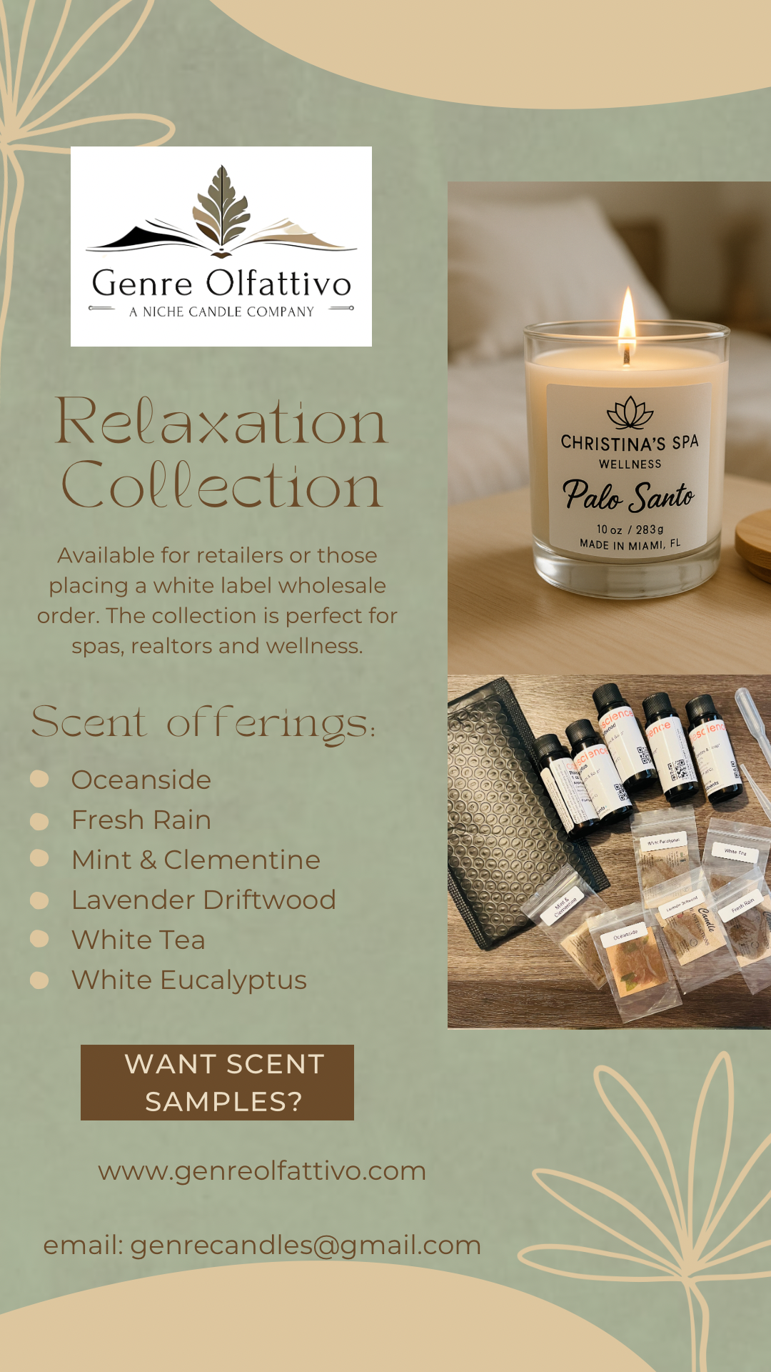 6 Spa Fragrance Samplers Wholesale