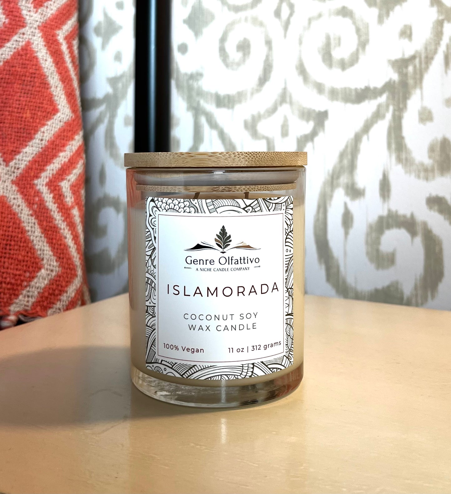 Islamorada 14oz Clear Jar Bamboo Lid