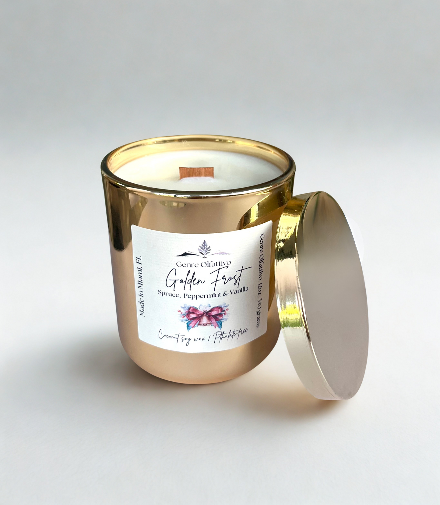 Golden Frost — 12 oz Wood Wick Candle