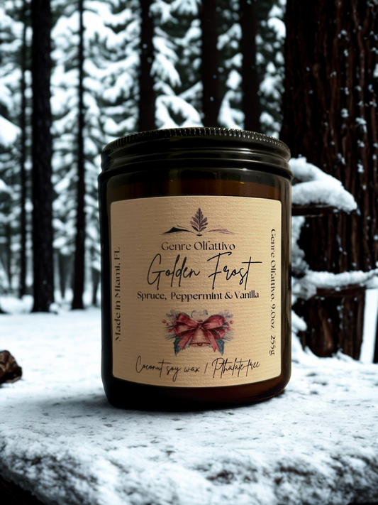 Golden Frost — 9 oz Amber Jar Candle