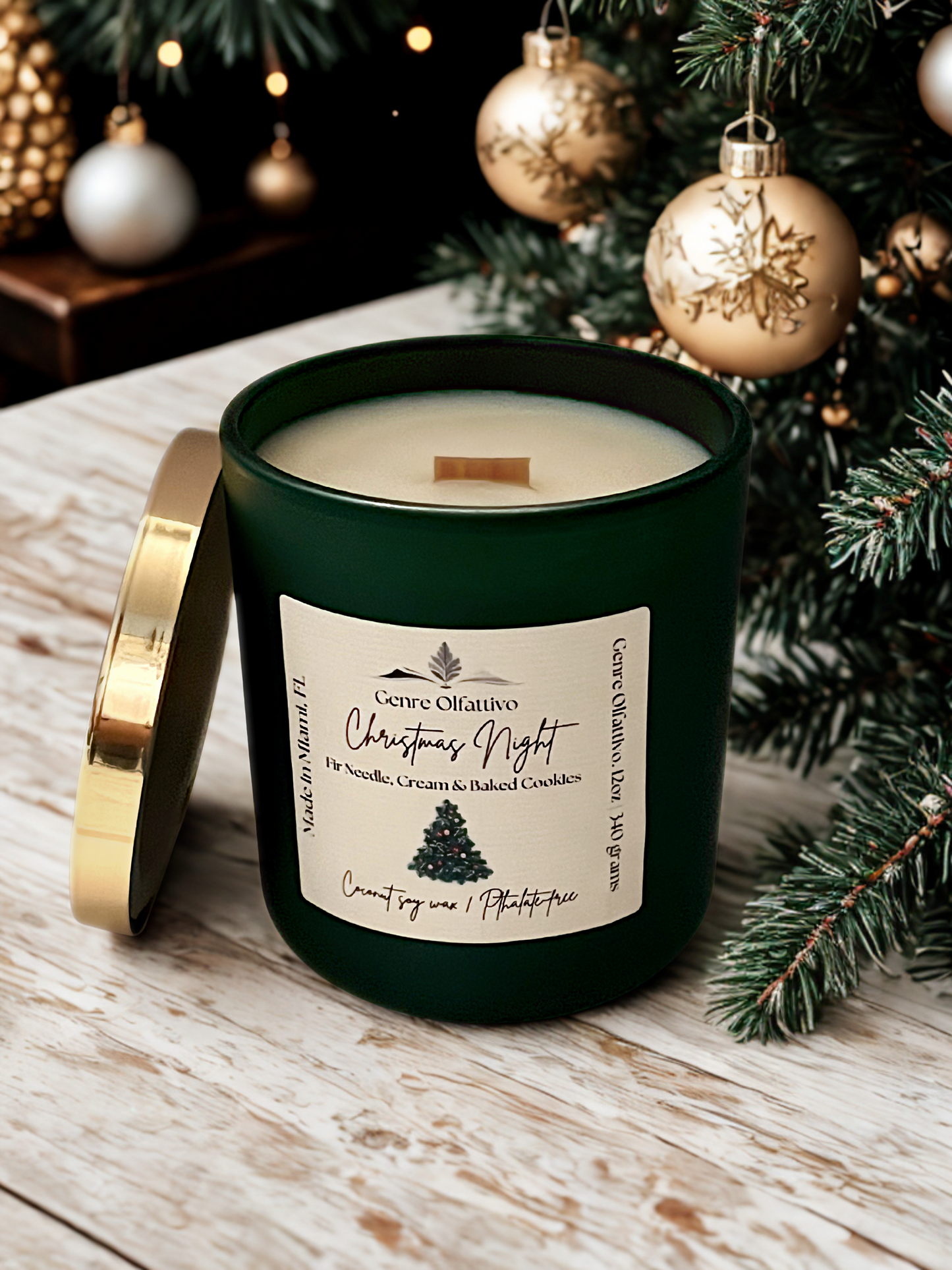 Christmas Night — 12 oz Wood Wick Candle