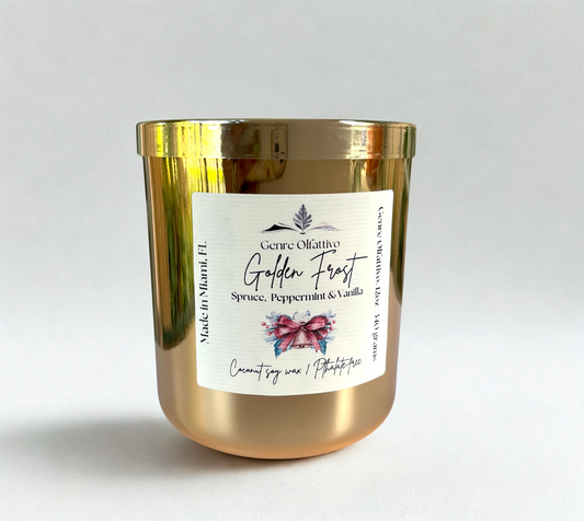 Golden Frost — 12 oz Wood Wick Candle