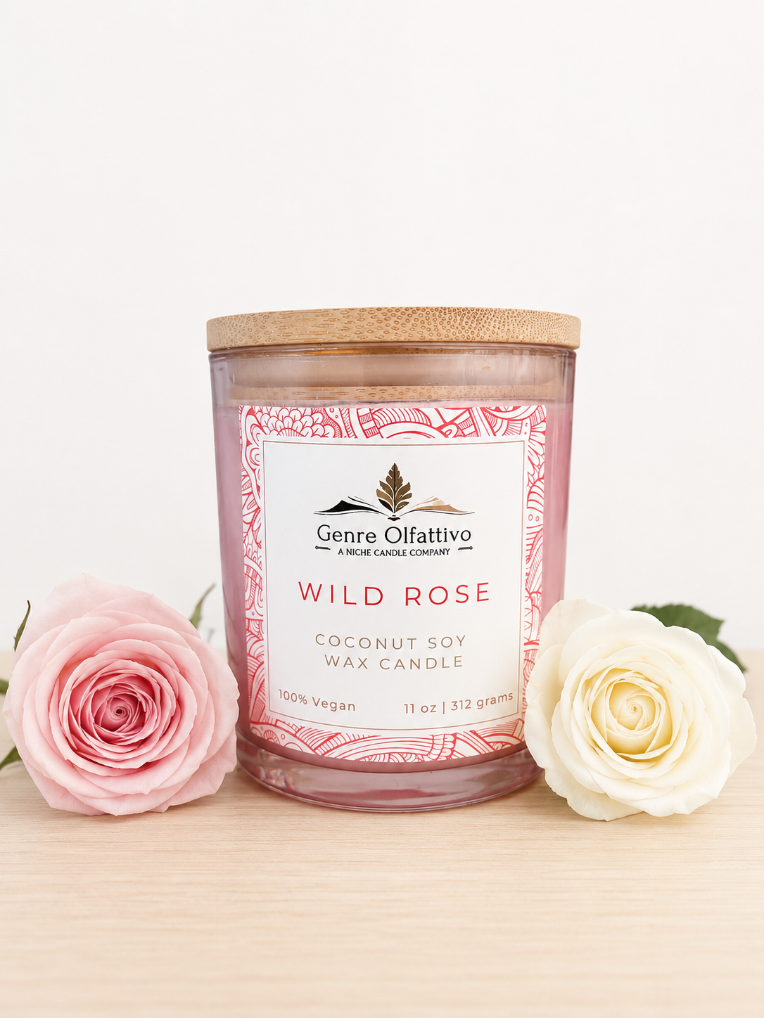 Wild Rose: 14oz Magenta Matte Jar, Bergamot, Fresh Rose & Musk