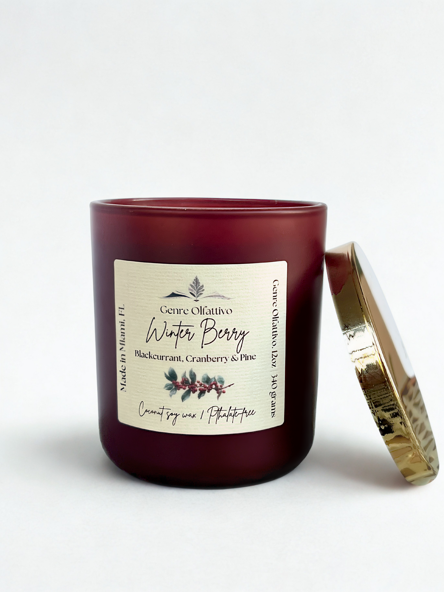 Winter Berry — 12 oz Wood Wick Candle