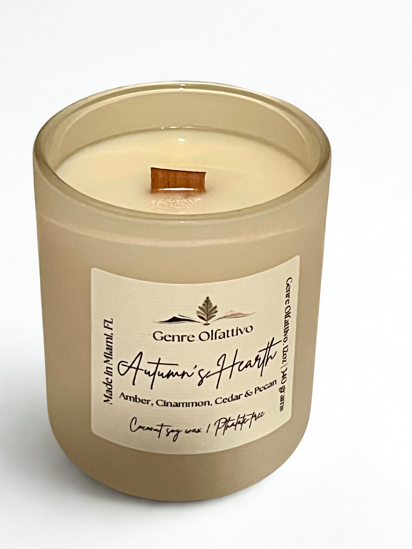 Autumn’s Hearth 11oz Beige Jar: Apple, Cinnamon, Cedar & Pecan