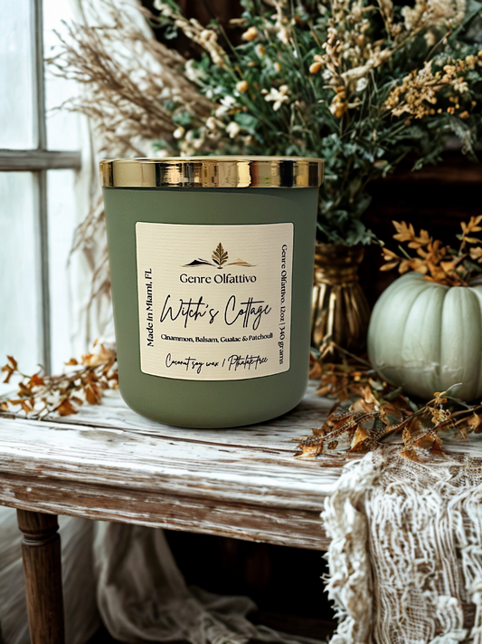 Witch’s Cottage 12oz Sage Jar: Cinammon, Guaiac, Balsam & Patchouli