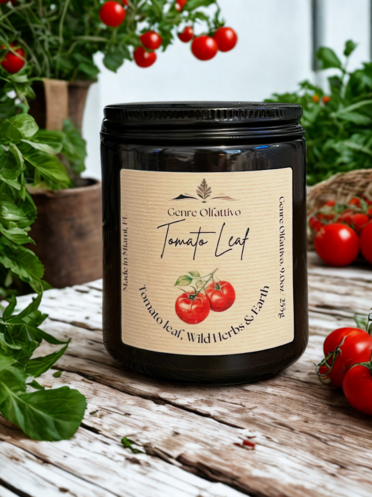 Tomato Leaf 9oz Amber Jar Candle