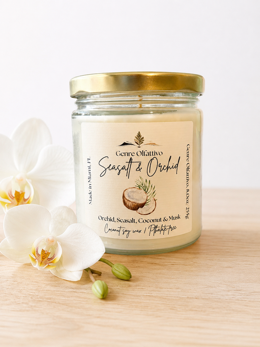 Seasalt & Orchid 8oz Clear Jar Candle