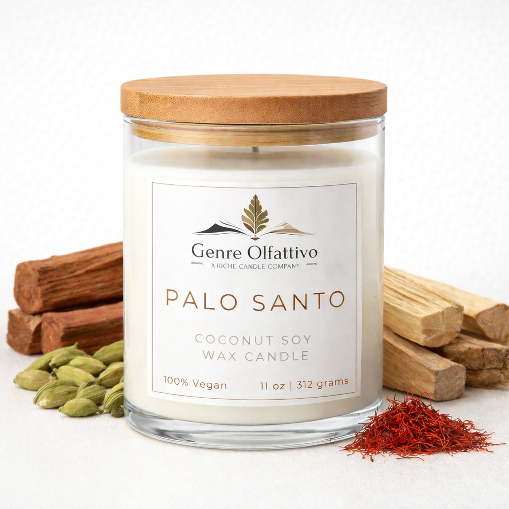 Palo Santo 14oz Clear Jar Bamboo Lid