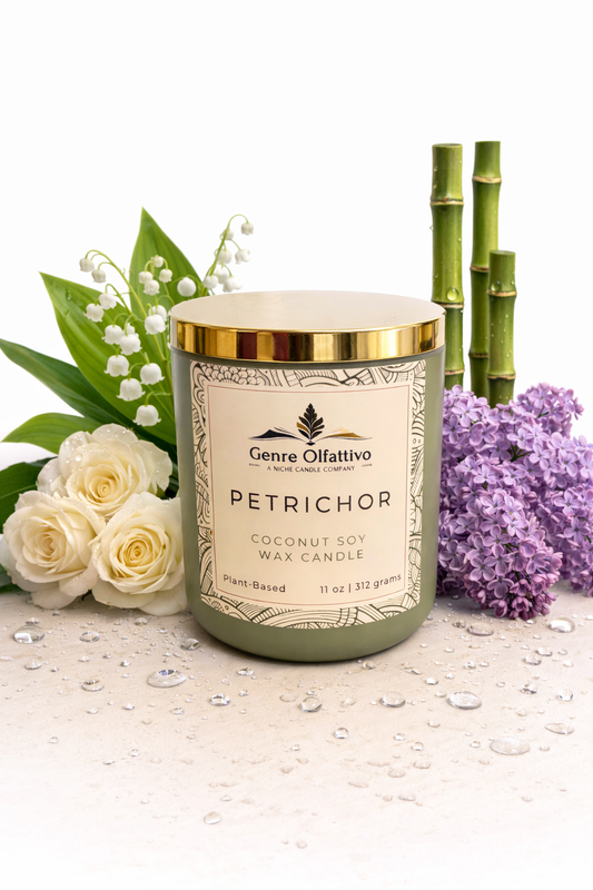 Lily bamboo rain and lilac candle