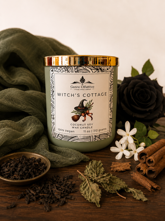 Witchy Candle, Witch Hat Candle, Herbs Candle, Spooky Candle, Fall Candle, Patchouli Scent, Herbs and Spices Candle