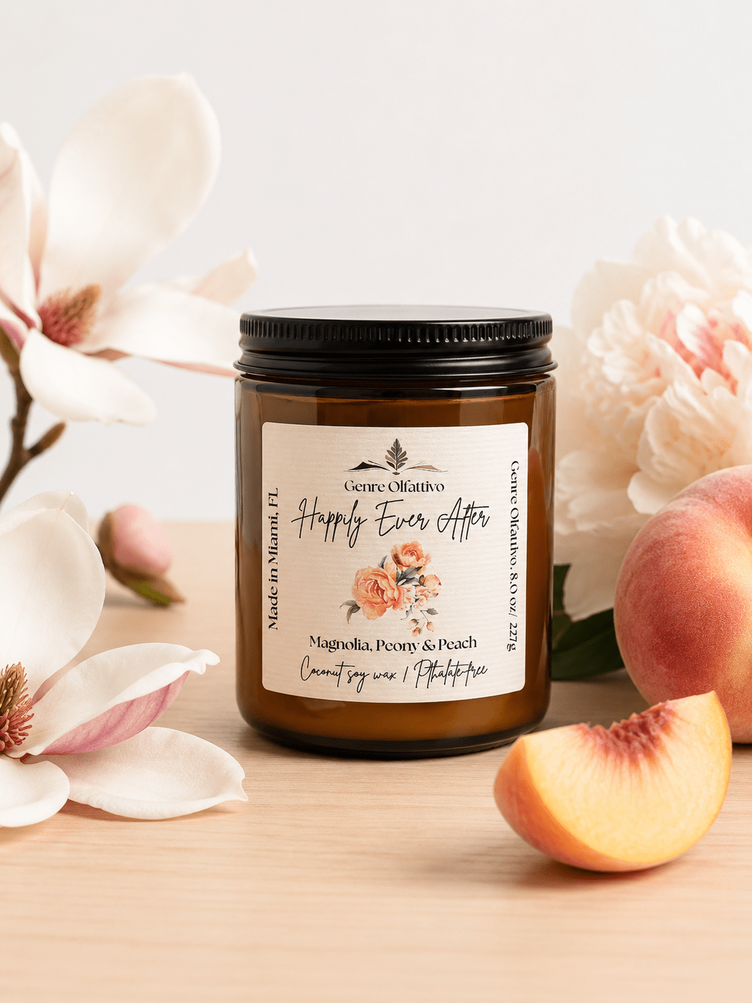Happily Ever After 8oz Amber Jar Bookish Candle - Genre Olfattivo