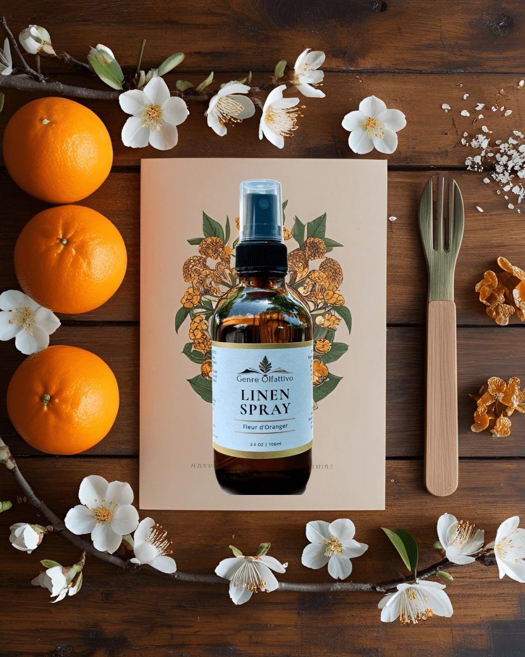 Linen Spray: Fleur d’Oranger (Alcohol-free) - Genre Olfattivo